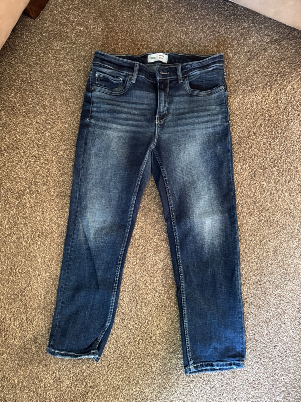 Women's Ankle Cropped Jeans - Dark Blue Wash (Payton- universal fit, mid rise)